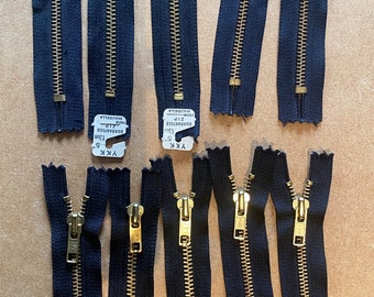 10 x Heavy Duty closed 5" Zips - YKK