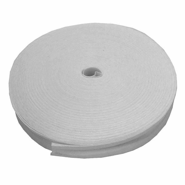 45m Rouleau Coton Blanc Bias Binding / Bunting Tape - 1/2 » de large