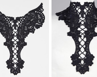 LARGE Ornate Lace / Braid Motif Applique / Choker - Gothic