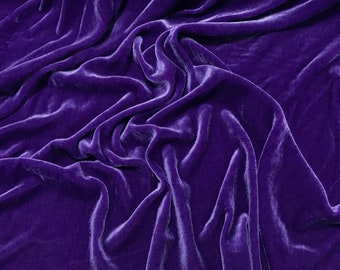 Purple Rayon / Faux Silk Velvet