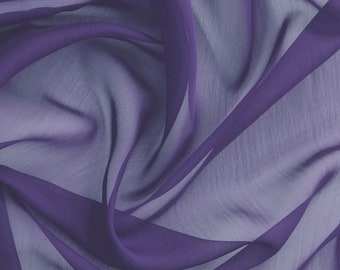 Purple Cationic Chiffon - Extra wide