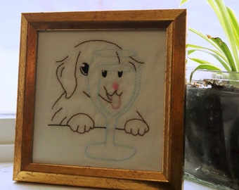 Embroidery Pattern | Digital Pattern | Wine Dog