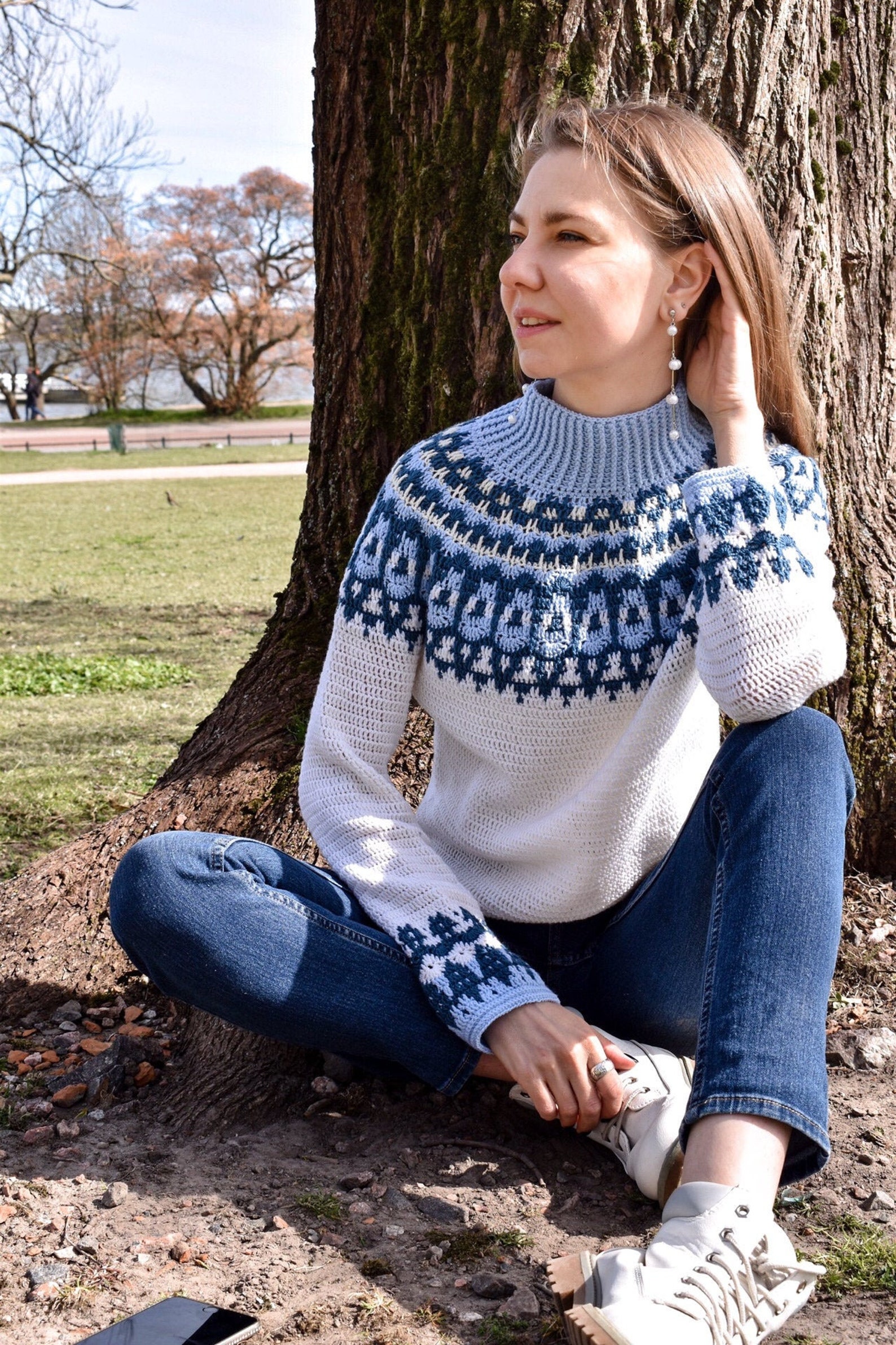 Crochet sweater pattern for women Rada size Etsy