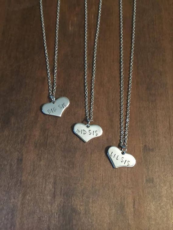 big sister little sister mom necklace