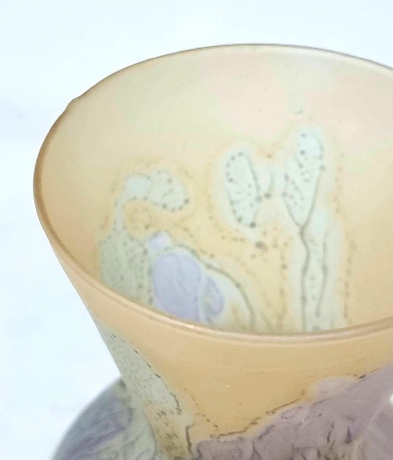 Simron Vase Vintage 'simron' Hand-stained Glass Vase - Made in Israel - Etsy Australia