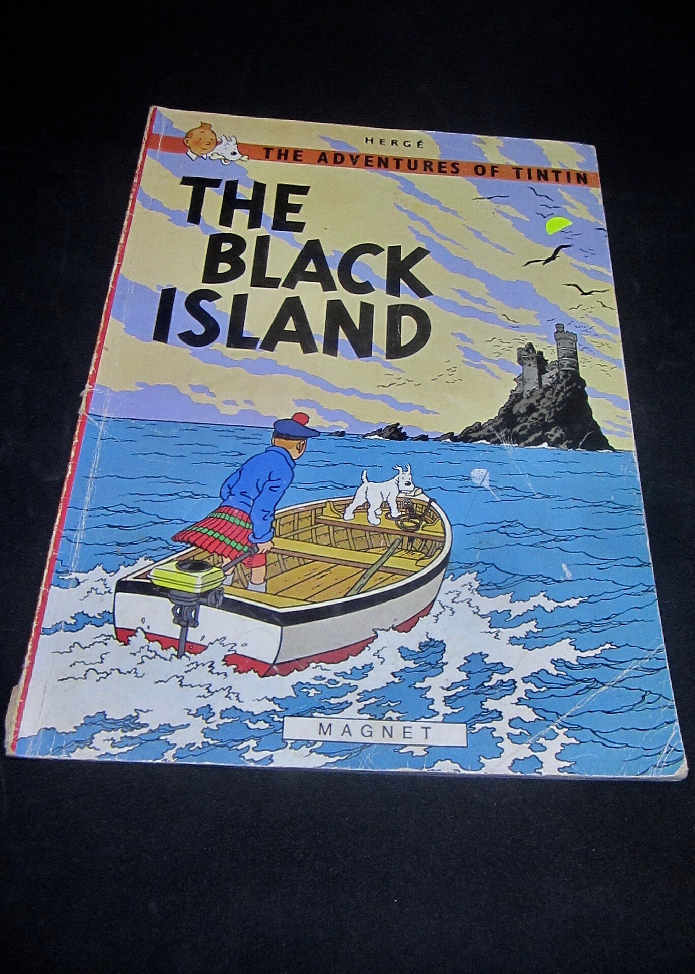The Adventures Of Tintin The Black Island Herge A Etsy