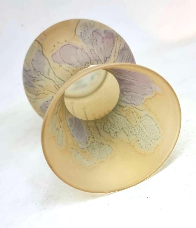 Simron Vase Vintage 'simron' Hand-stained Glass Vase - Made in Israel - Etsy Australia