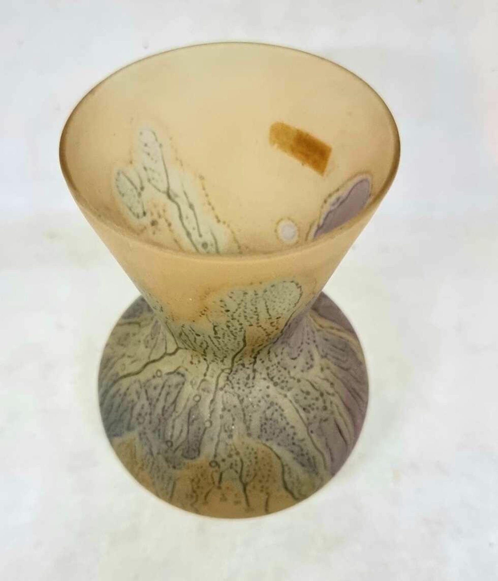 Simron Vase Vintage 'simron' Hand-stained Glass Vase - Made in Israel - Etsy Australia