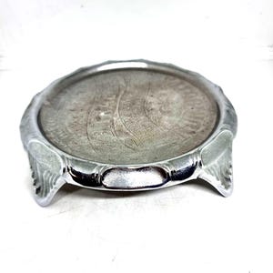 Vintage Round Chrome Tea Trivet or Pot Stand - Advertising - Nuriootpa -1930's
