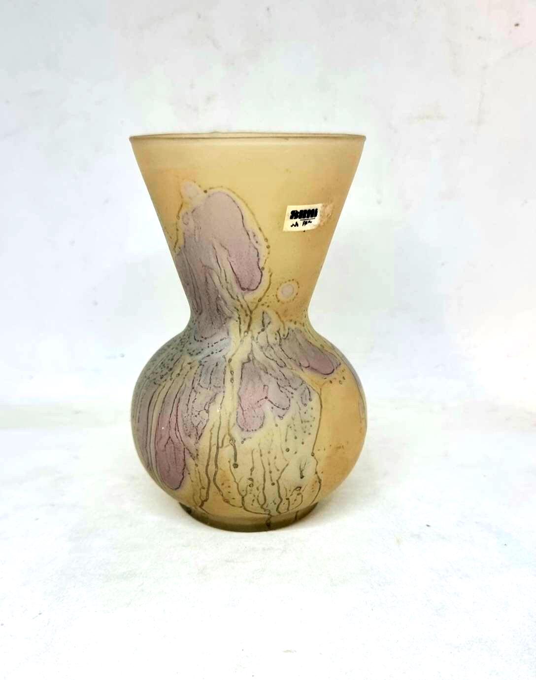Simron Vase Vintage 'simron' Hand-stained Glass Vase - Made in Israel - Etsy Australia