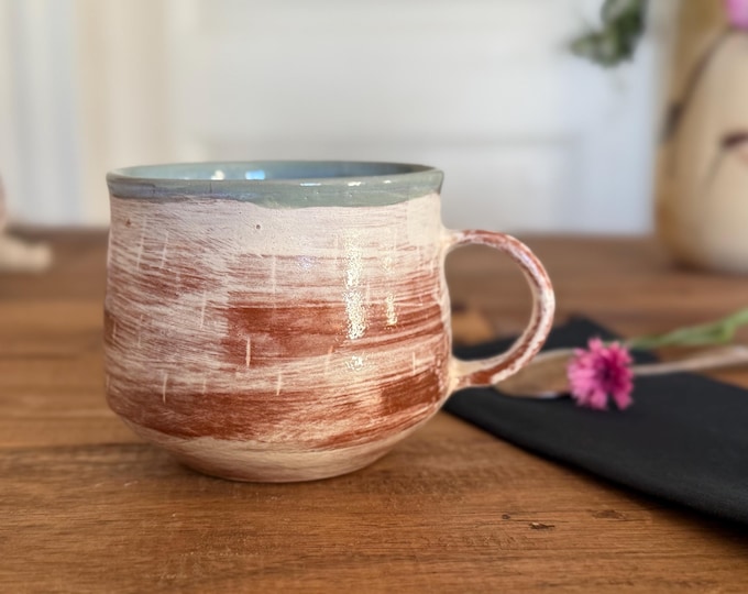Featured listing image: Pottery mug//Ceramic mug handmade//Tableware//Coffee mug//Tea mug//home-café