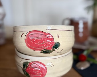 Set of 2 cereal bowls, Buddha bowls, hand-thrown