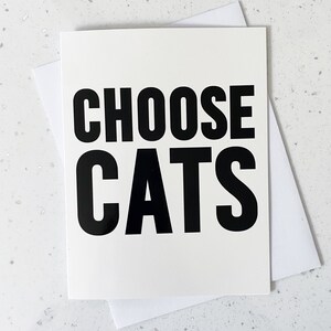 CHOOSE CATS, Crazy Cat Lady Tarjeta de felicitación, tarjeta en blanco