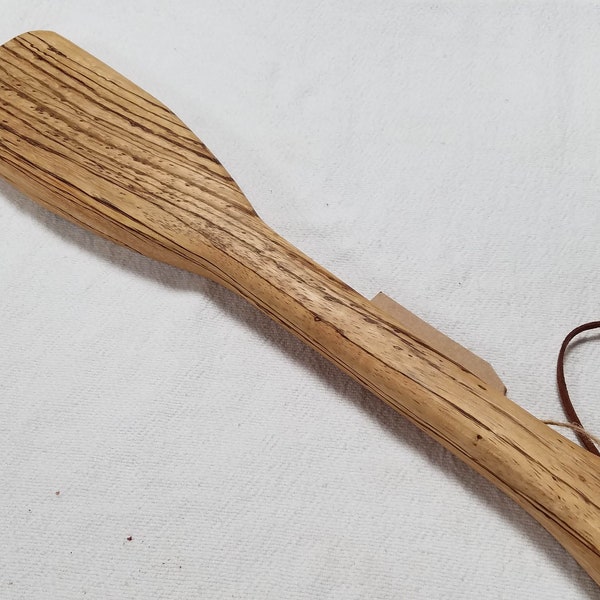 16" Boat Oar Style Spanking Paddle Zebrawood, Bondage Paddle, Wood Paddle, Exotic Hardwood Paddle, BDSM Paddle 502