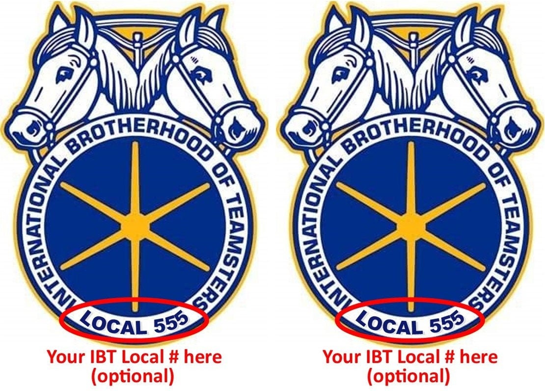 Teamster Union IBT Logo Two 2 Vinyl Auto Decals 4.5H Etsy
