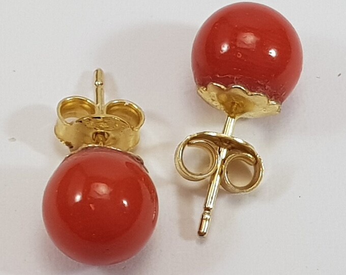 Coral red earrings\\Gift Coral earrings\\Red earrings\\Real coral earrings\\Gift coral earrings\\Natural coral earrings\\Pearl\\red coral earrings