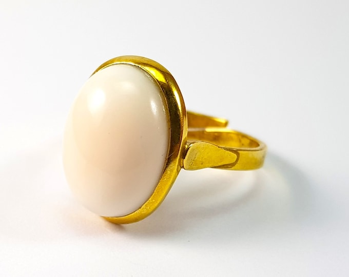 Pink Coral Ring ItalianJewelry Undyed Coral Koraal Koralle not dyed (NO-BAMBOO) Certificate