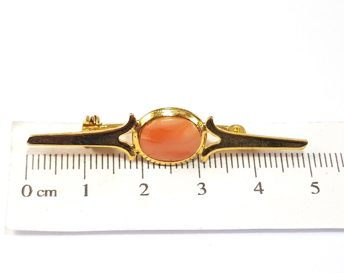 Coral Brooch Silver  Broche Vintage Old Genuine Coral not dyed Certificate