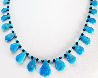 ArizonaTurquoise Necklace Handmade MieleCorals Italian Jewelery Genuine Natural 1st Quality Not Dyed Certificate