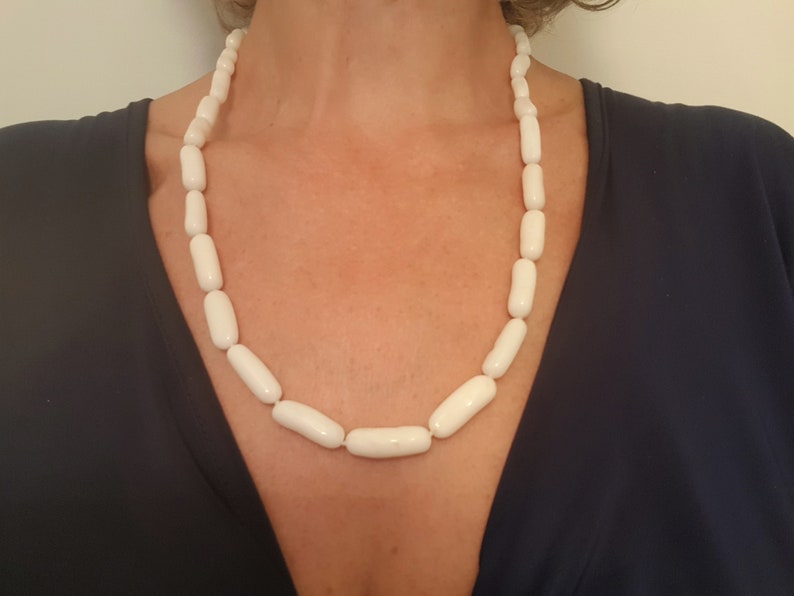 White Coral Necklace Extra White  Full bodied MieleCorals Italian Jewelery  Koraal Genuine Not Dyed Certificate