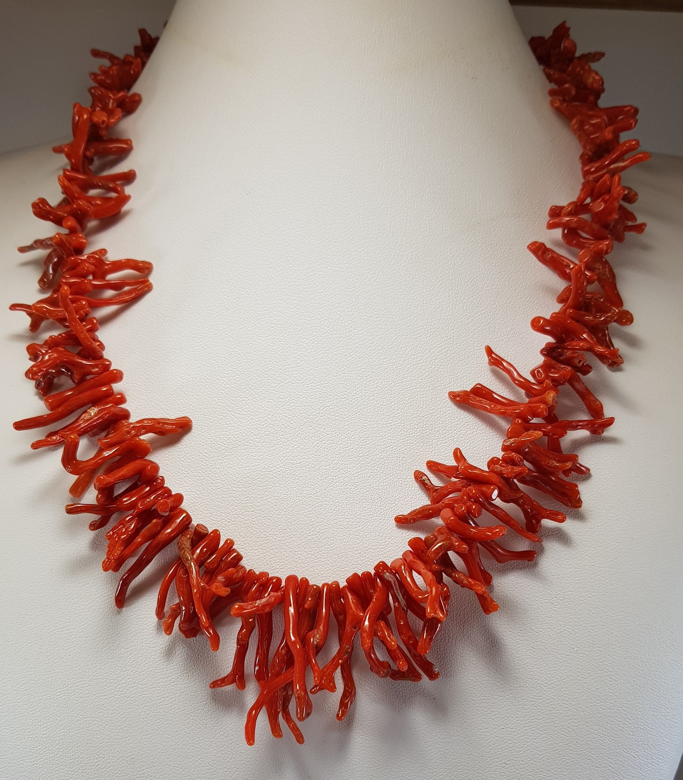 RESERVED FOR KARMEN 1st Choice Coral Necklace, Red Coral, Mediterranean