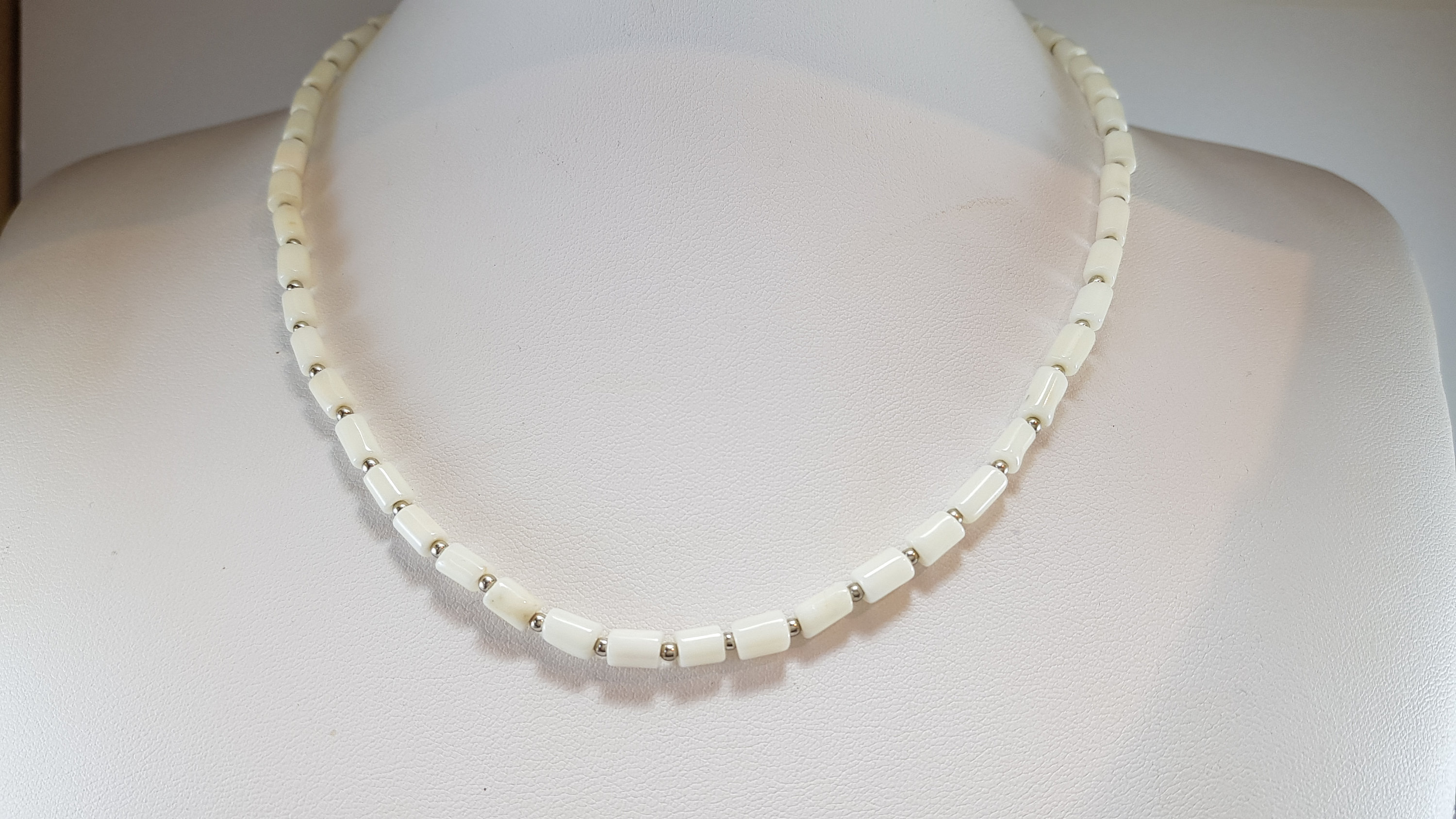 Extra White Coral Necklace, 1st Choice Coral, Full Bodied Classic Man