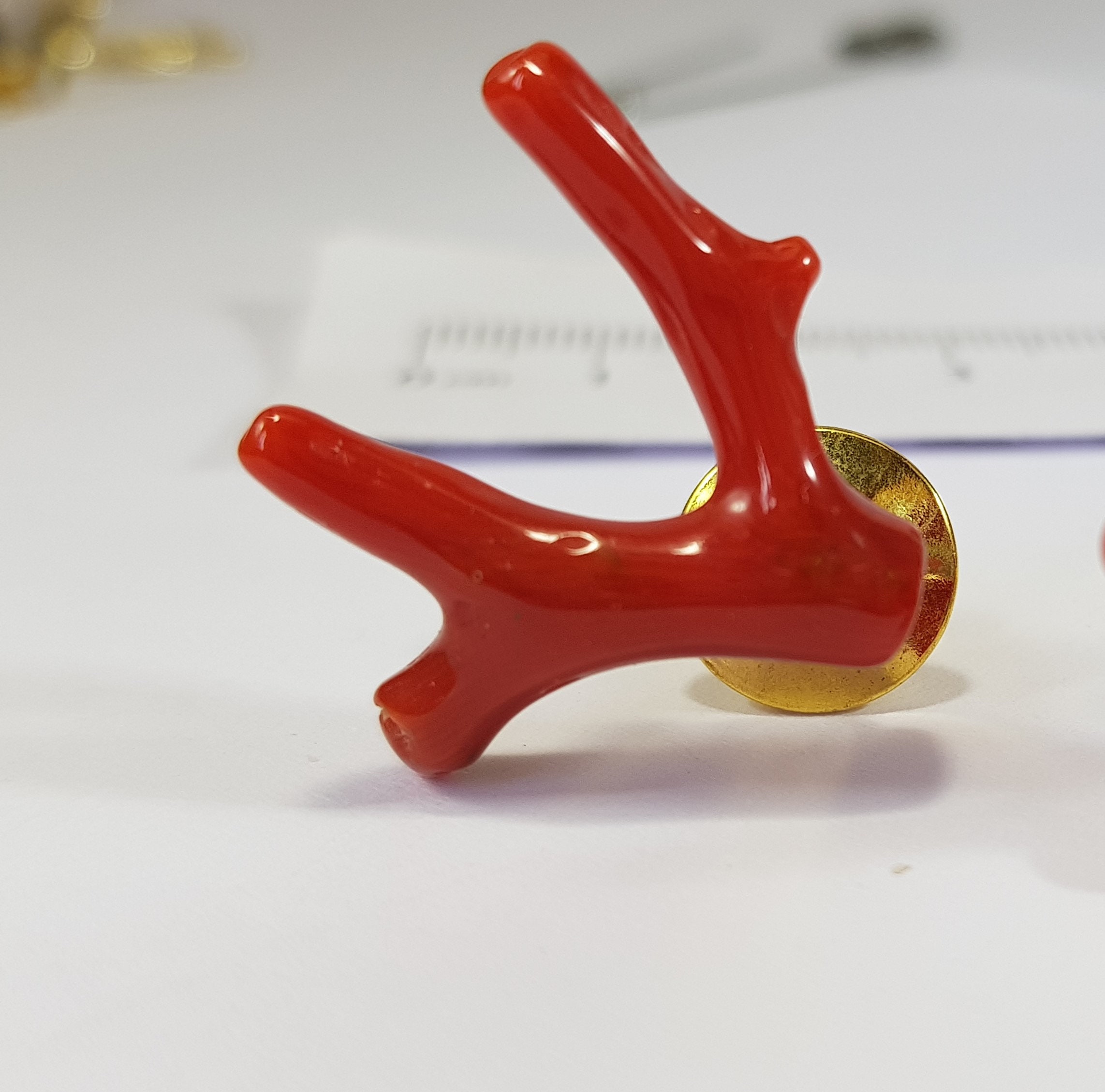 Red Coral Pin Lapel Mediterranean Italian Mielecorals Coraille Koraal Koralle Man Jewels Genuine Coral Not Dyed