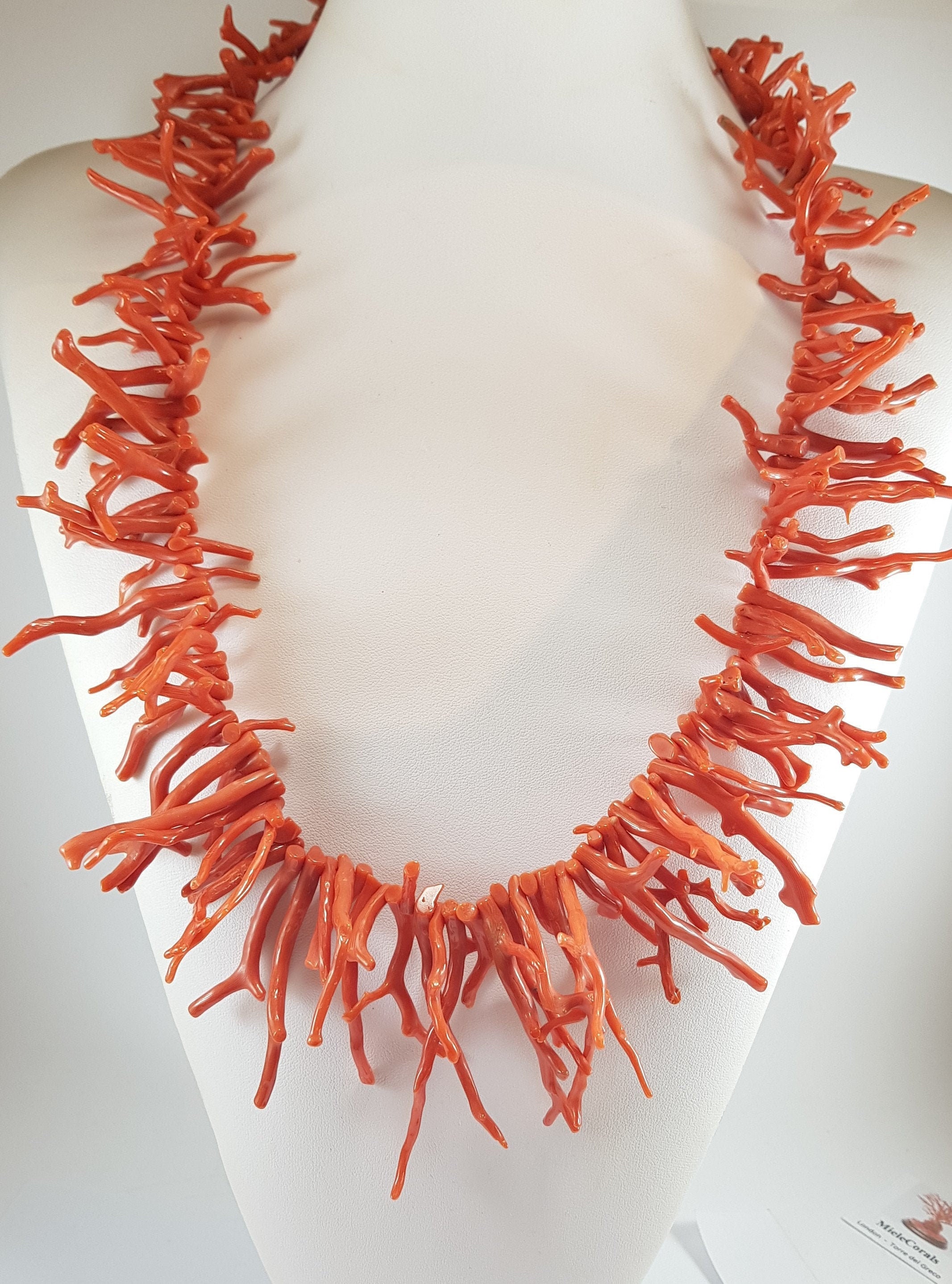 Branch Coral Necklace Extra Long 1st Choice Coral Necklace Red Coral