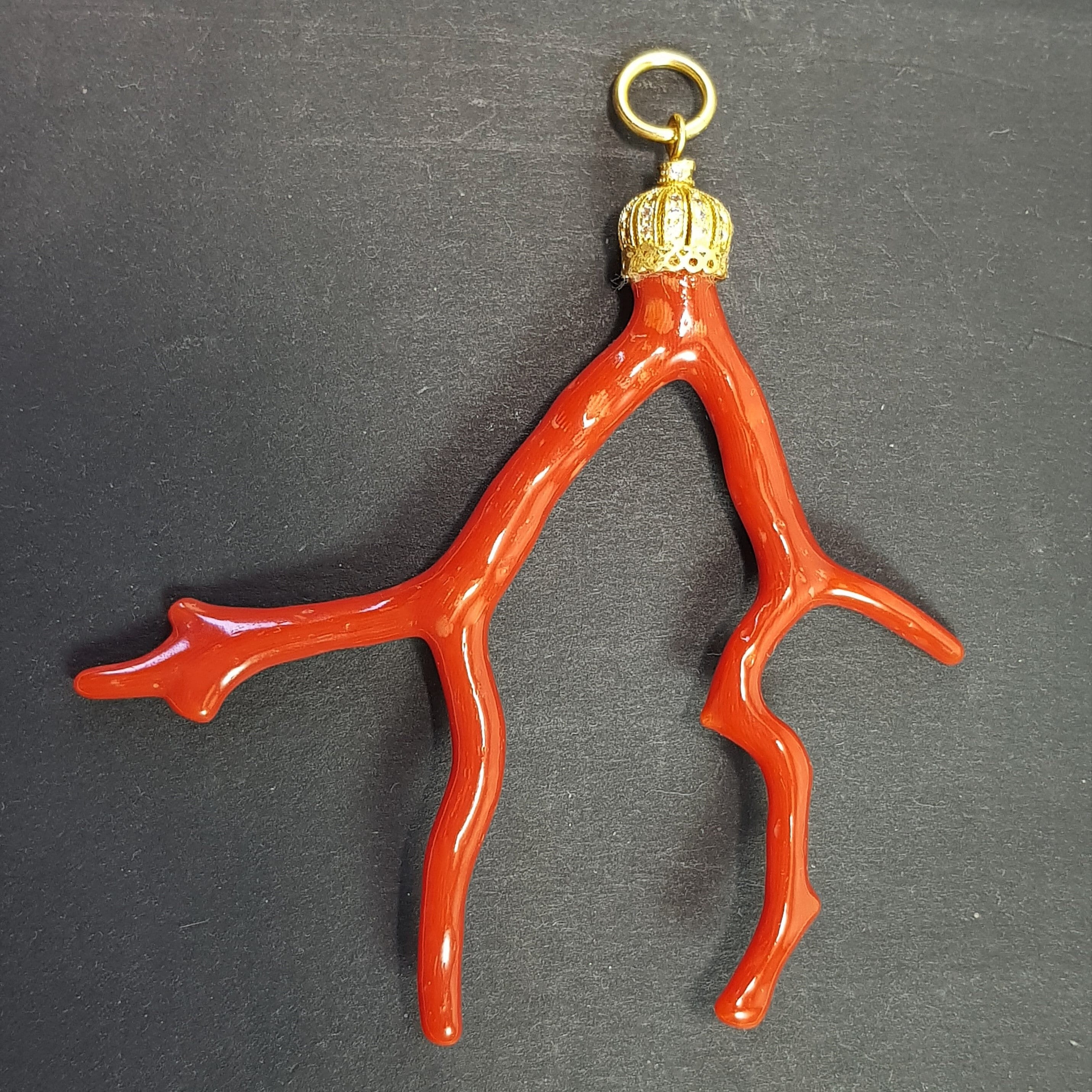Coral branch best sale pendant