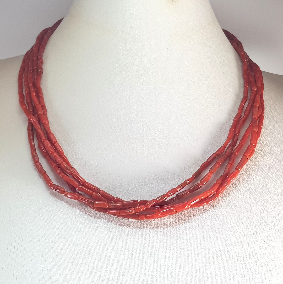 Petite Elephant Intaglio Red Coral Necklace main image 1