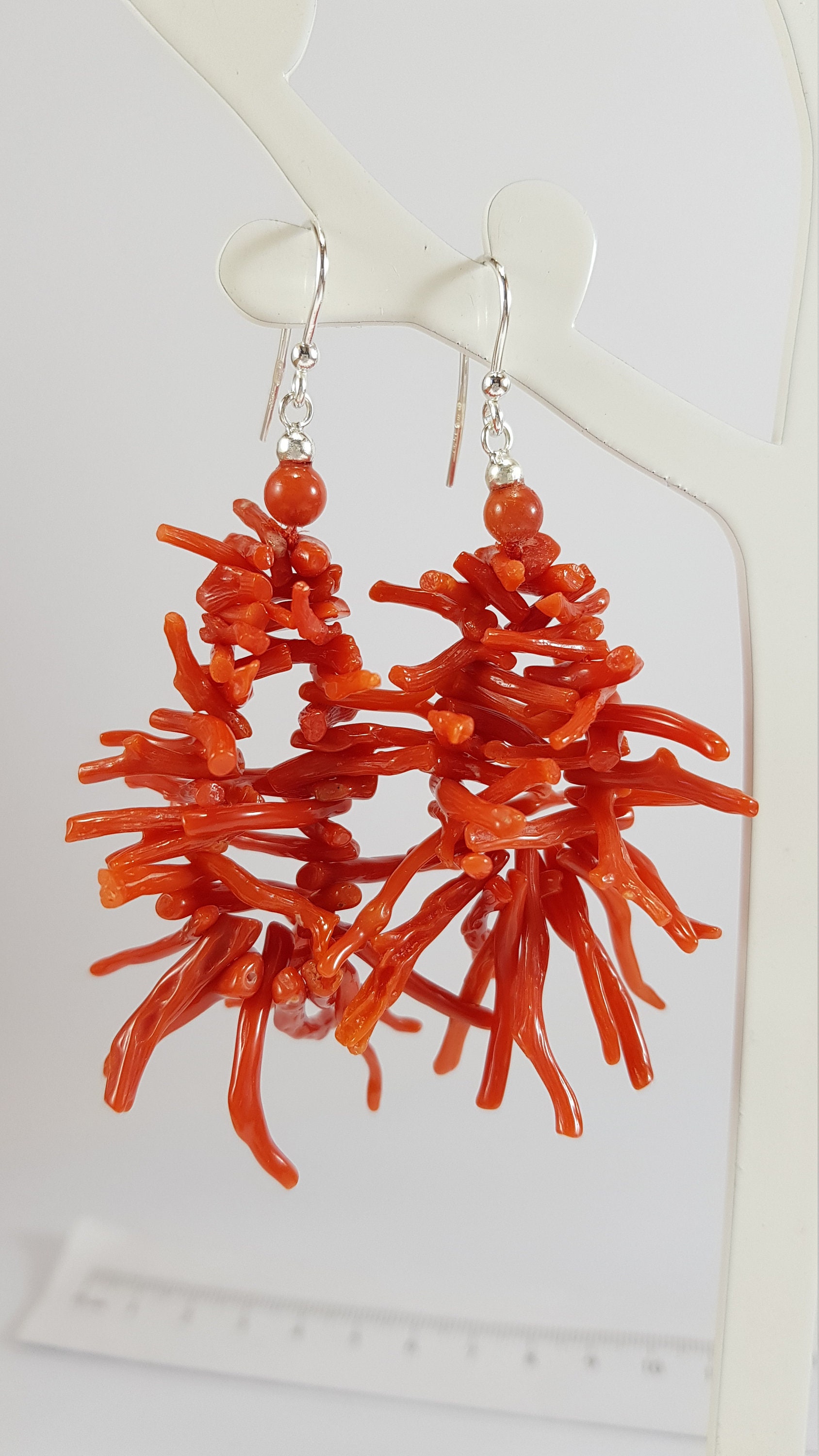 Red Coral Earrings Coral Branches 1st choice Coral Earrings