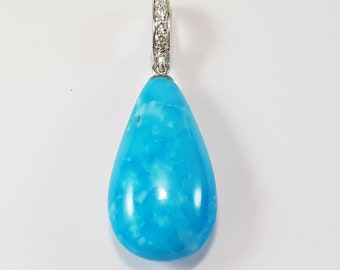 Turquoise Pendant Arizona Handmade Italian Jewelry MieleCorals Genuine Not Dyed Certificate