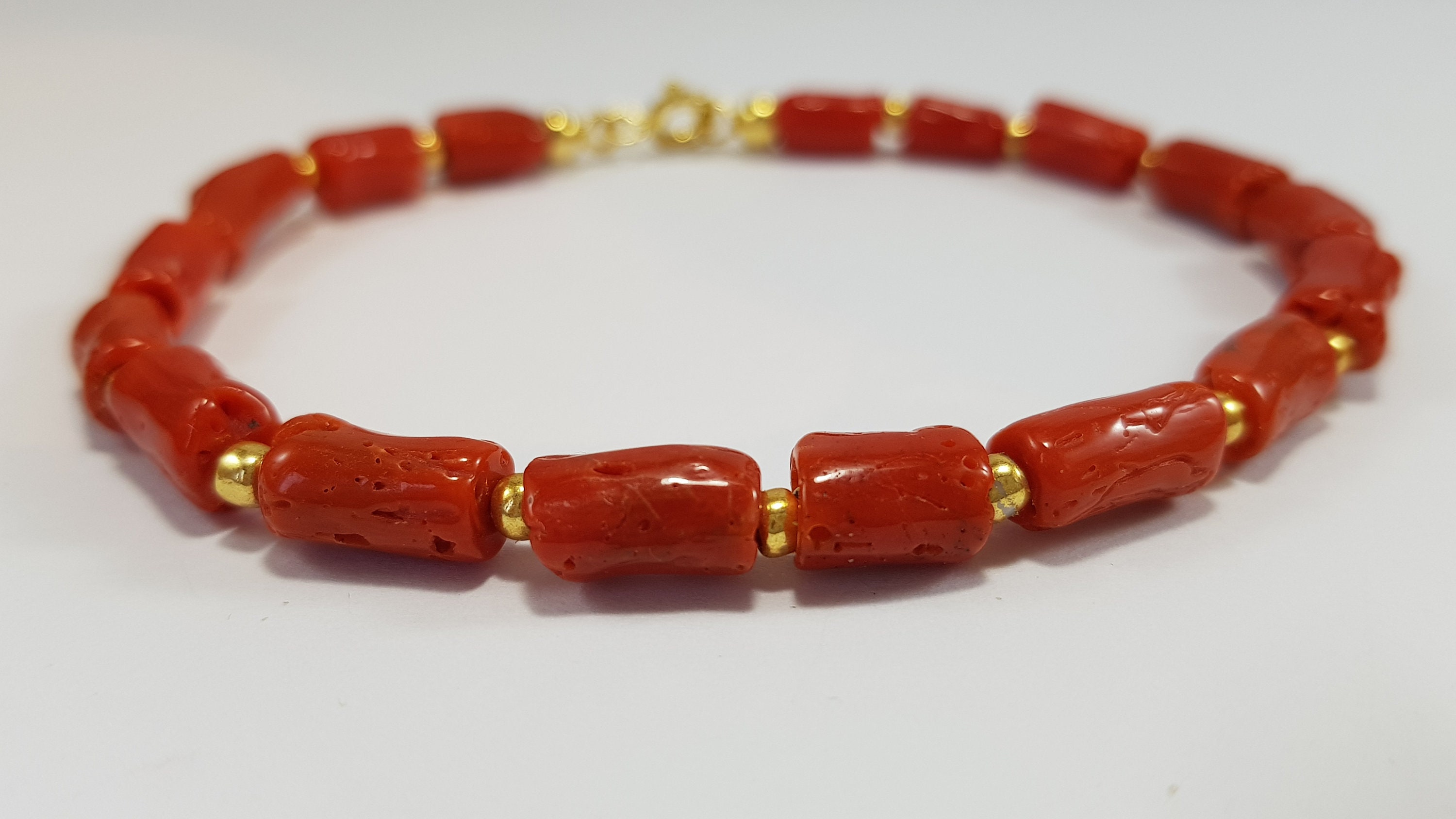 Red Coral Bracelet, Coral Bracelet, Mediterranean Red Coral, Man