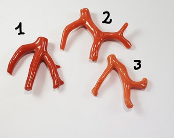 Branches Red Coral Natural Shapes Loose Italian Full Bodied Genuine Not dyed (NO-BAMBOO) Certificate