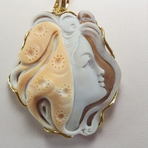 Cameo Sardonyx Anhänger Italienisch MieleCorals Schmuck Pendentif Camée Colgante Camafeo Kamee Italienische Certiicate Bild 2