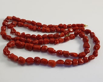 Rote Koralle Kette Mittelmeer Corallium Rubrum Italienisch Schmuck Jahrestag Geschenk Nicht Gefärbt (NO-BAMBOO) Zertifikat