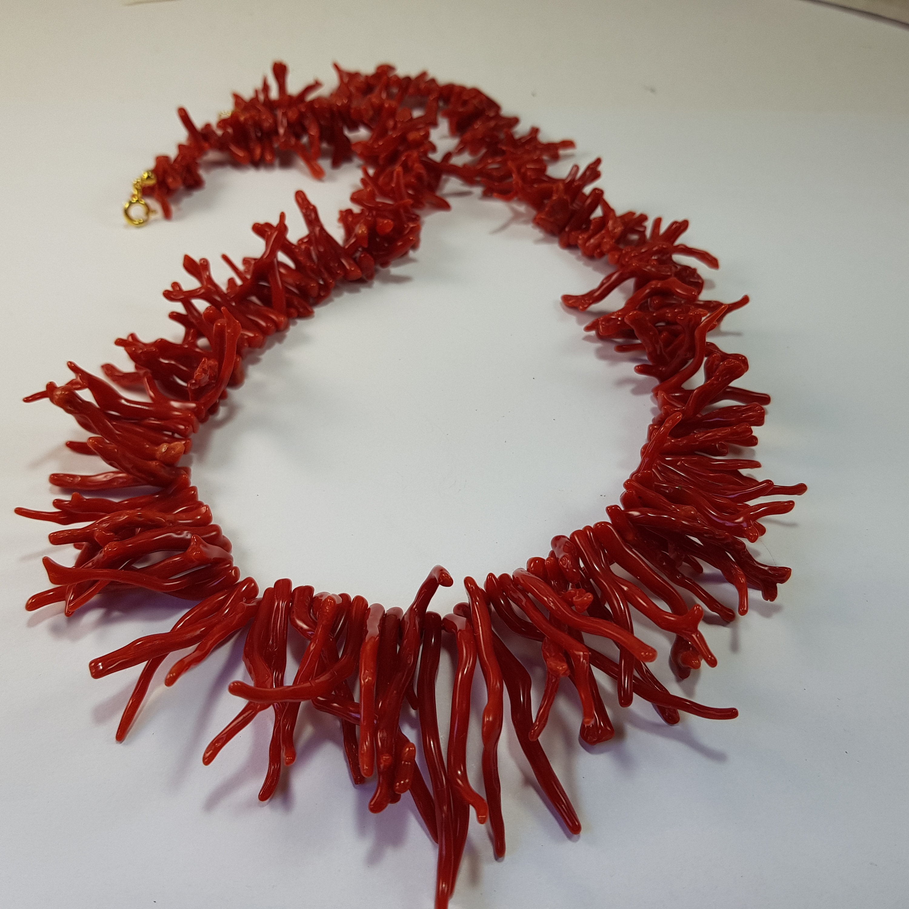 Dark Red Coral Necklace Branches Necklace 1st Choice Red Coral  Mediterranean Genuine Cornicello Deep Red Not Dyed (NO-BAMBOO) Certificate