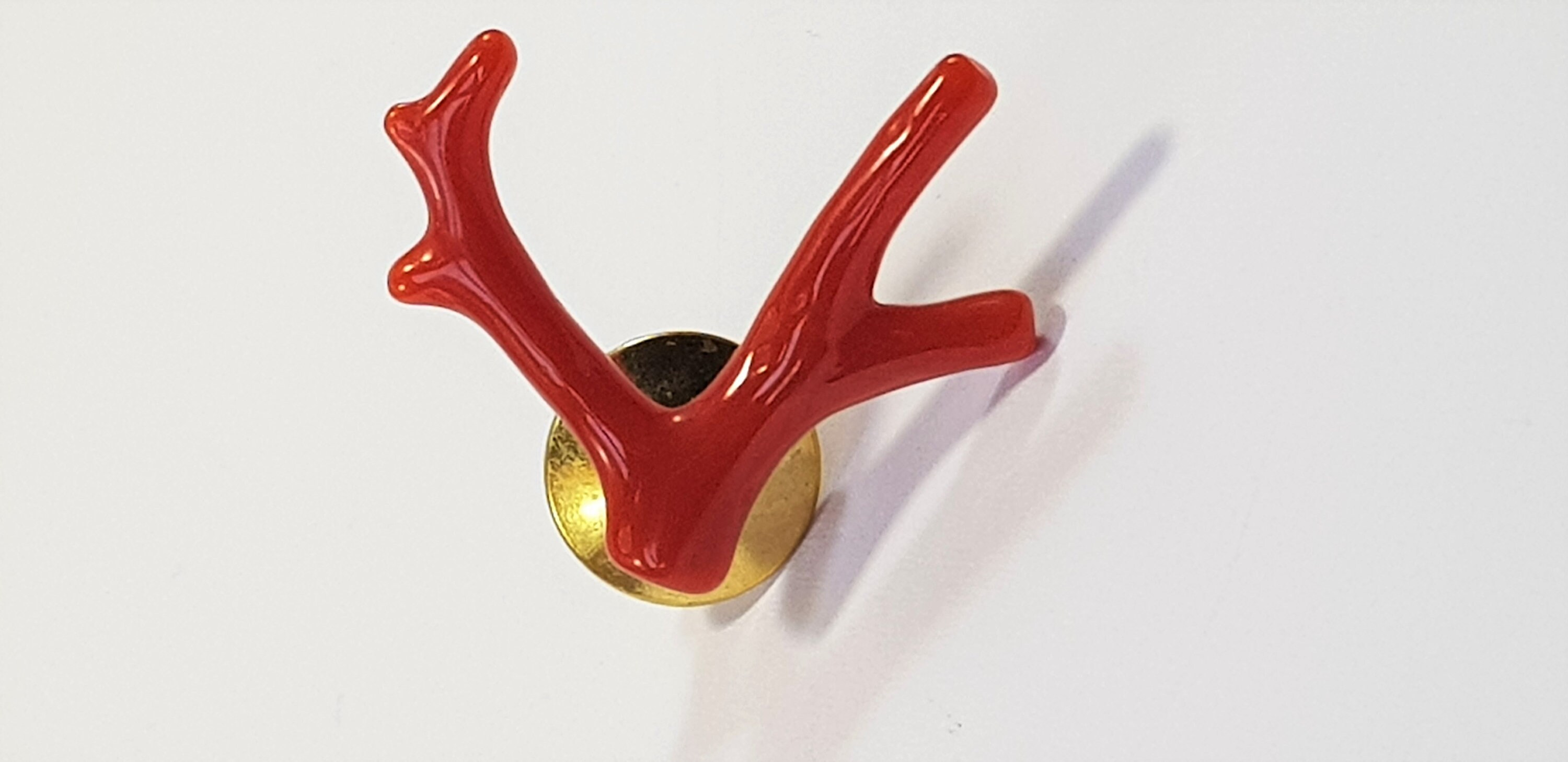 Red Coral Pin Lapel Mediterranean Italian Mielecorals Coraille Koraal Koralle Man Jewels Genuine Coral Not Dyed