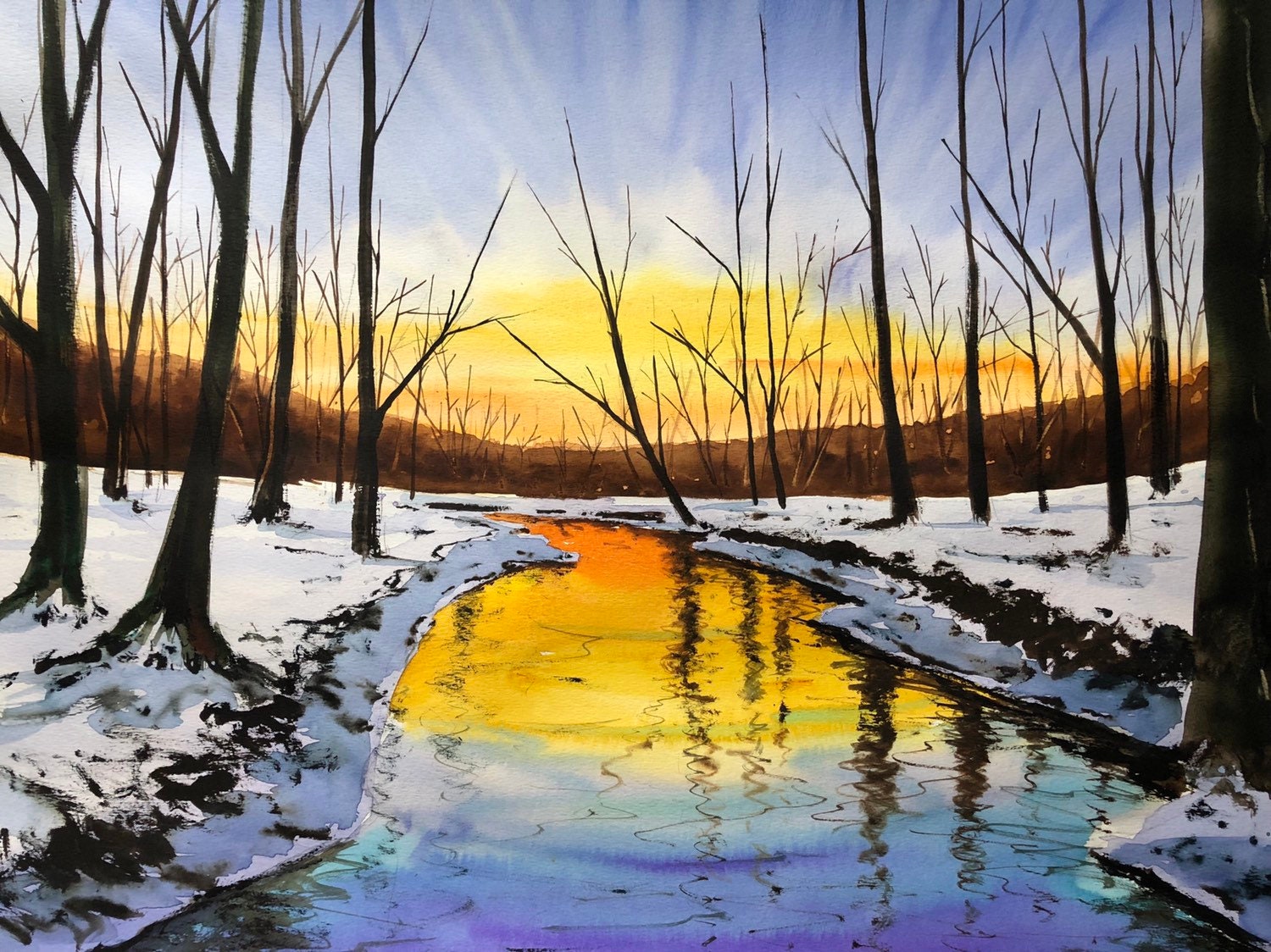 watercolor landscape watercolor landscape