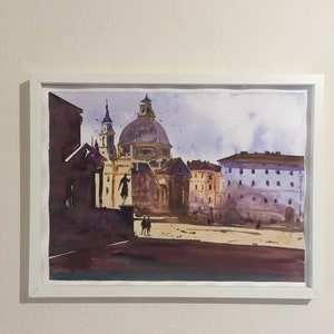 ROME | Watercolor Painting  | Cityscape | Original watercolor |