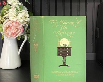 Vintage Book Antiques The Charm of the Antique Reference Historical Shopping Historian History Old Bookshelf Decor Home Decorating Gift