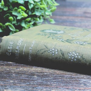 Antique Book Decor Flower Botanical Victorian