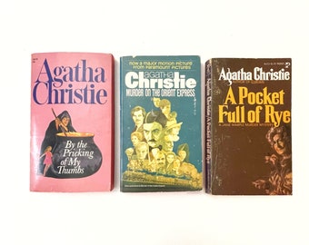 Vintage Paperback Books Agatha Christie Mystery