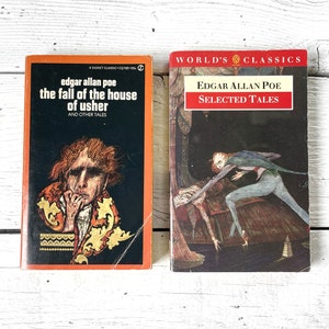 Horror Vintage  Book Edgar Allan Poe Stories Tales Halloween Collectible
