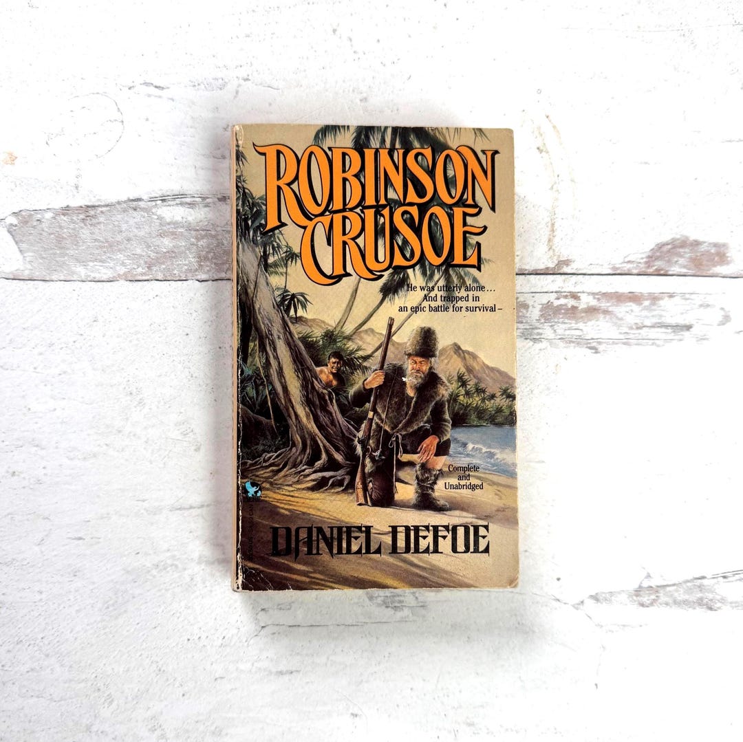 Vintage Children's Book Robinson Crusoe Daniel Defoe Classic Adventure ...