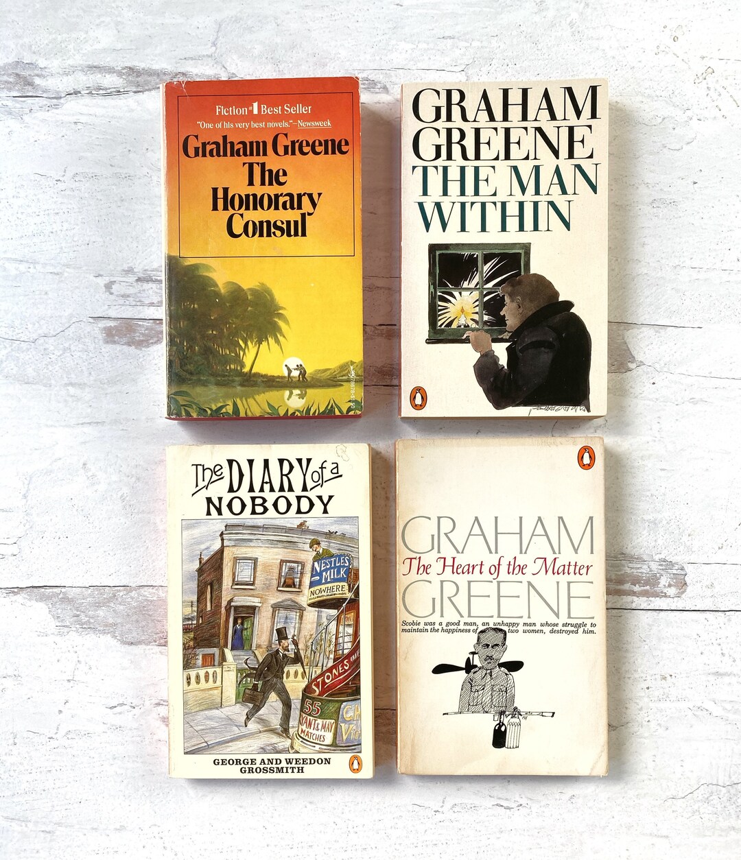 British Vintage Books Graham Greene Heart of the Matter - Etsy
