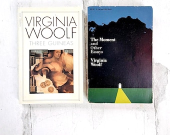 Vintage Paperback Books, Virginia Woolf, Three Guineas, The Moment, Essays
