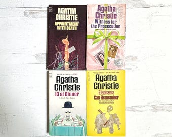 Book Mystery Agatha Christie Vintage Paperback Books Collectible