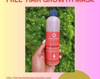 FREE FREE FREE Hair Growth a Copper Mask w/  bundle  of 16oz Fermented Rice Shampoo & 8oz Honey  Rose Otto "Conditioner| Best Hair Bundle