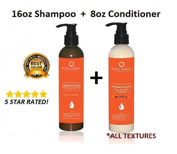 16oz Fermented Rice Shampoo 8oz Honey Mint Authentic Etsy